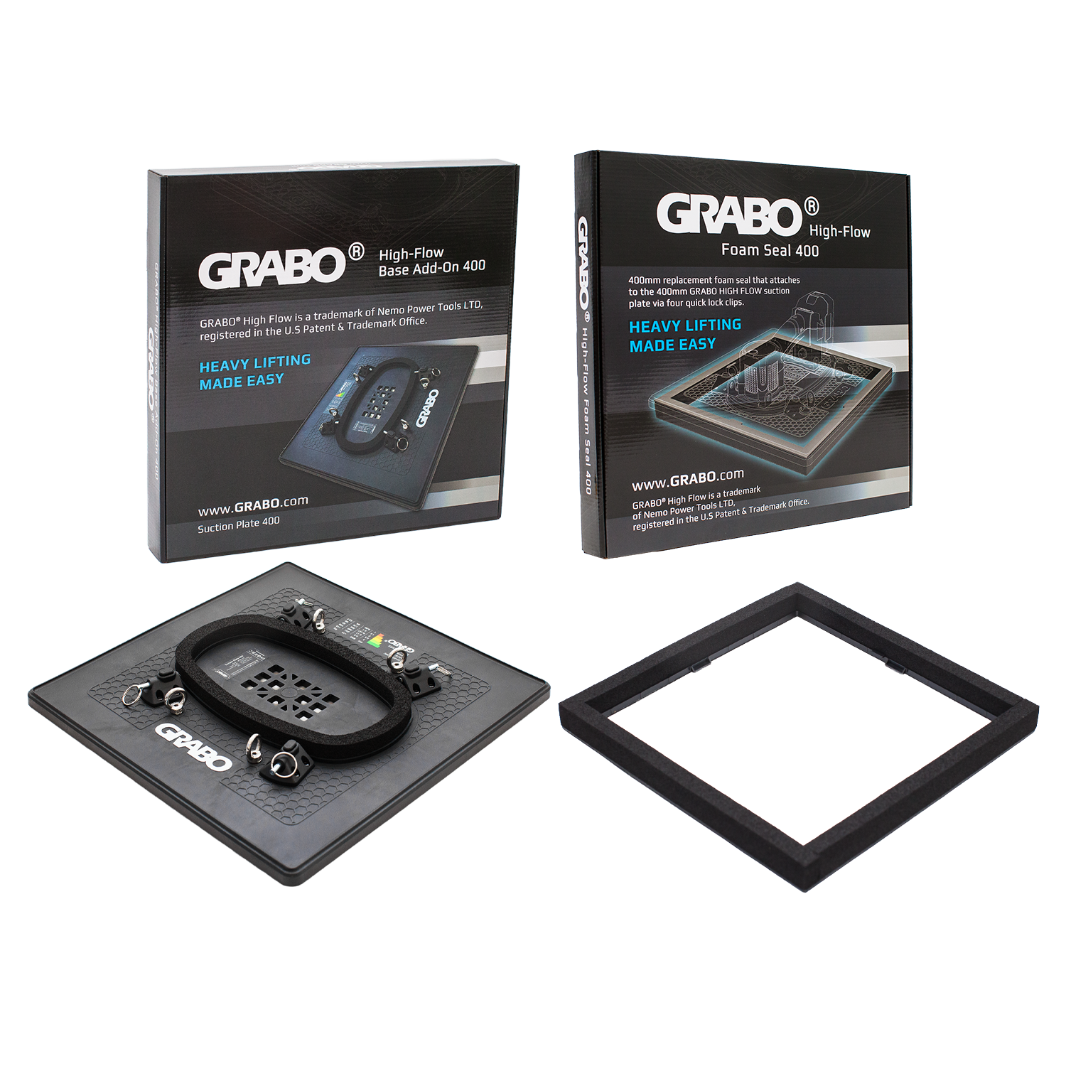 SUCTION PLATE 400 + FOAM SEAL 400 FOR GRABO HIGH FLOW