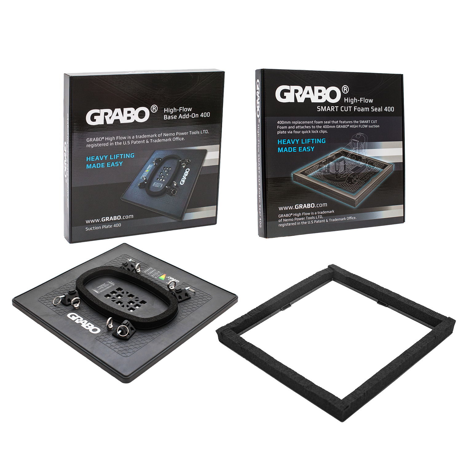 SUCTION PLATE 400 + SMART CUT FOAM SEAL 400 FOR GRABO HIGH FLOW